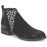 Meline  VELOURS NERO PLUME NERO  women's Mid Boots in Black