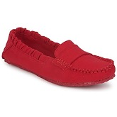 Mocks  CANVAS SADDLE  women's Loafers / Casual Shoes in Red