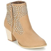 Moony Mood  DIROVAL  women's Low Ankle Boots in Beige