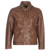 Pepe jeans  FLAUWE  men's Leather jacket in Brown