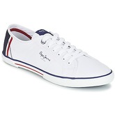 Pepe jeans  ABERMAN PRINT  men's Shoes (Trainers) in White