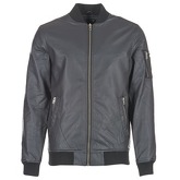 Petrol Industries  VRAMOS  men's Leather jacket in Grey