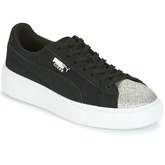 Puma  SUEDE PLATFORM GLAM JR  women's Shoes (Trainers) in Black