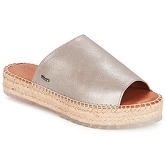Shabbies  SHS0192 ESPADRILLE FLIP FLOP METALLIC LEATHER  women's Mules / Casual Shoes in Silver