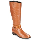 So Size  BERTOU  women's High Boots in Brown