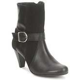 So Size  GLECHO  women's Low Ankle Boots in Black