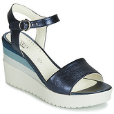 Stonefly  ELY 7 LAMINATED LTH  women's Sandals in Blue