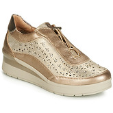 Stonefly  CREAM 15 LAMINATED LTH  women's Shoes (Trainers) in Gold