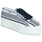 Superga  2790 COT MULTI STRIPE W  women's Shoes (Trainers) in White