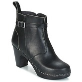 Swedish hasbeens  HIGH HEELED JODHPUR  women's Low Ankle Boots in Black