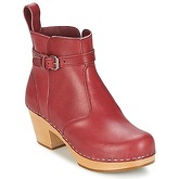 Swedish hasbeens  JODHPUR  women's Low Ankle Boots in Red