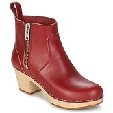 Swedish hasbeens  ZIP IT EMY  women's Low Ankle Boots in Red