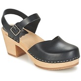 Swedish hasbeens  Covered High  women's Sandals in Black