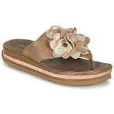 Think  ZEGA  women's Flip flops / Sandals (Shoes) in Beige