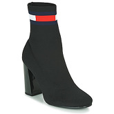 Tommy Jeans  SOCK HEELED BOOT  women's Low Ankle Boots in Black