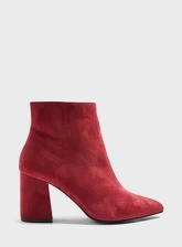 Womens Wide Fit Abit Burgundy Pointed Ankle Boots, BURGUNDY